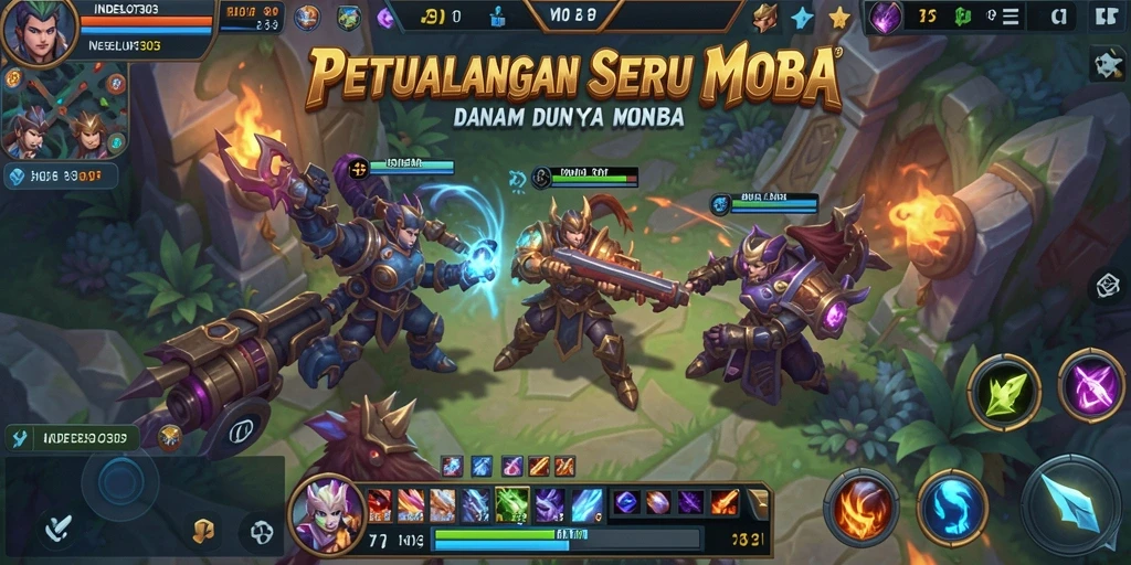 Tampilan seru gameplay <strong>INDESLOT303</strong> dalam pertarungan antar tim.
