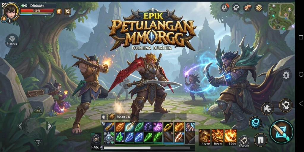 Tampilan gameplay MMORPG yang memukau dan interaktif.