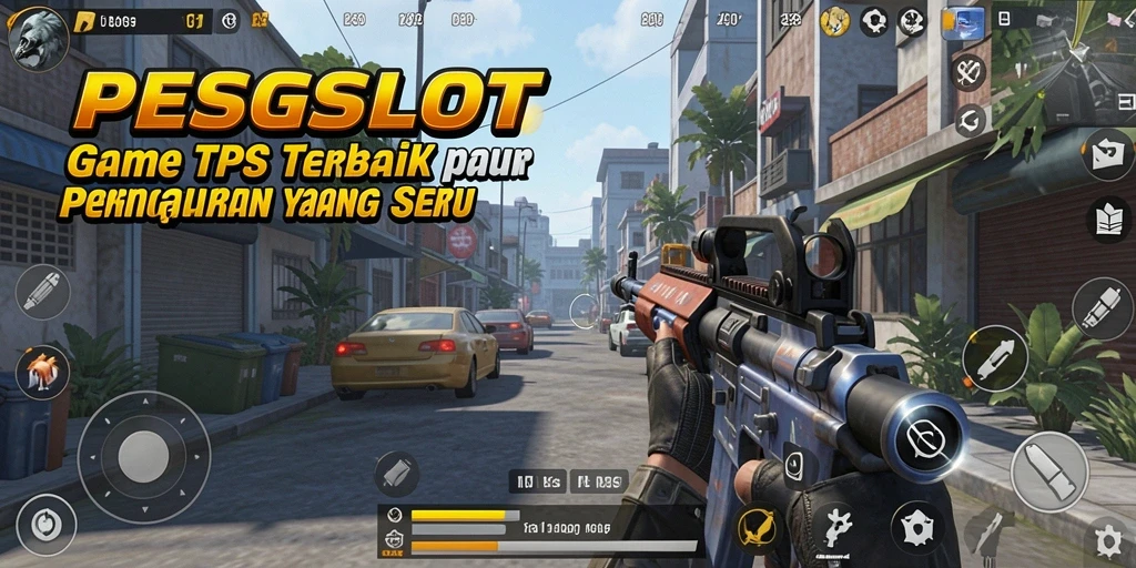 Gameplay PESGSLOT yang mendebarkan dengan aksi tembak-menembak.
